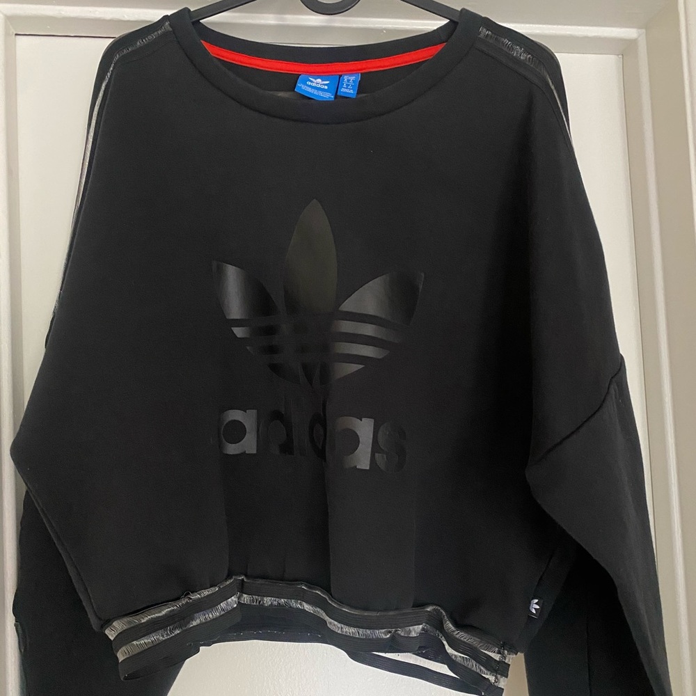 Adidas crop crew sweater